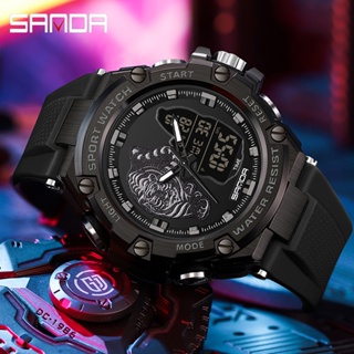 Sanda Official Beast Dial นาฬิกาข้อมือควอทซ์ สไตล์สปอร์ต กันตก SD3173-6