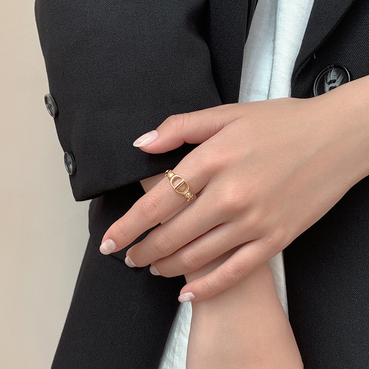 แหวนชุบทอง 14k ประดับไข่มุก รูปดาว ระดับไฮเอนด์ - รูปที่ 2