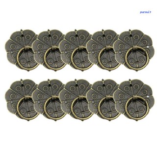 10Pcs Bronze Vintage Drawer Handle Classical Quincunx Cabinet Desk Door Pull Box