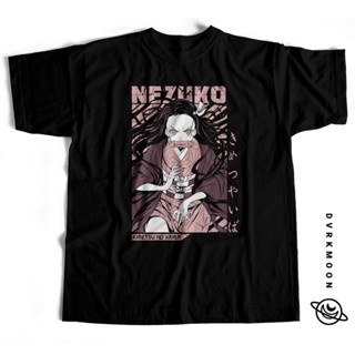 Demon slayer Kimetsu no yaiba NEZUKO anime shirt 100% cotton black_08