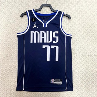 เสื้อกีฬาบาสเก็ตบอล ลายทีม Regatta Dallas Mavericks 2023NBA Luka Doncic De สีฟ้า สําหรับผู้ชาย 2023