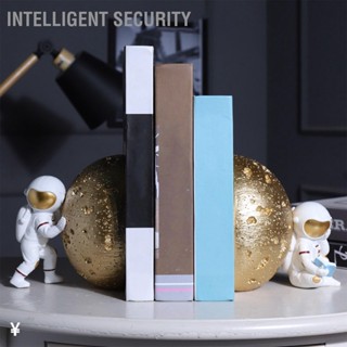  Intelligent Security Bookends การ์ตูนสไตล์น่ารักขอบโค้งมนวัสดุเรซิ่นตกแต่งหนังสือสำนักงานที่ใช้งานได้จริงรองรับสำหรับบ้าน