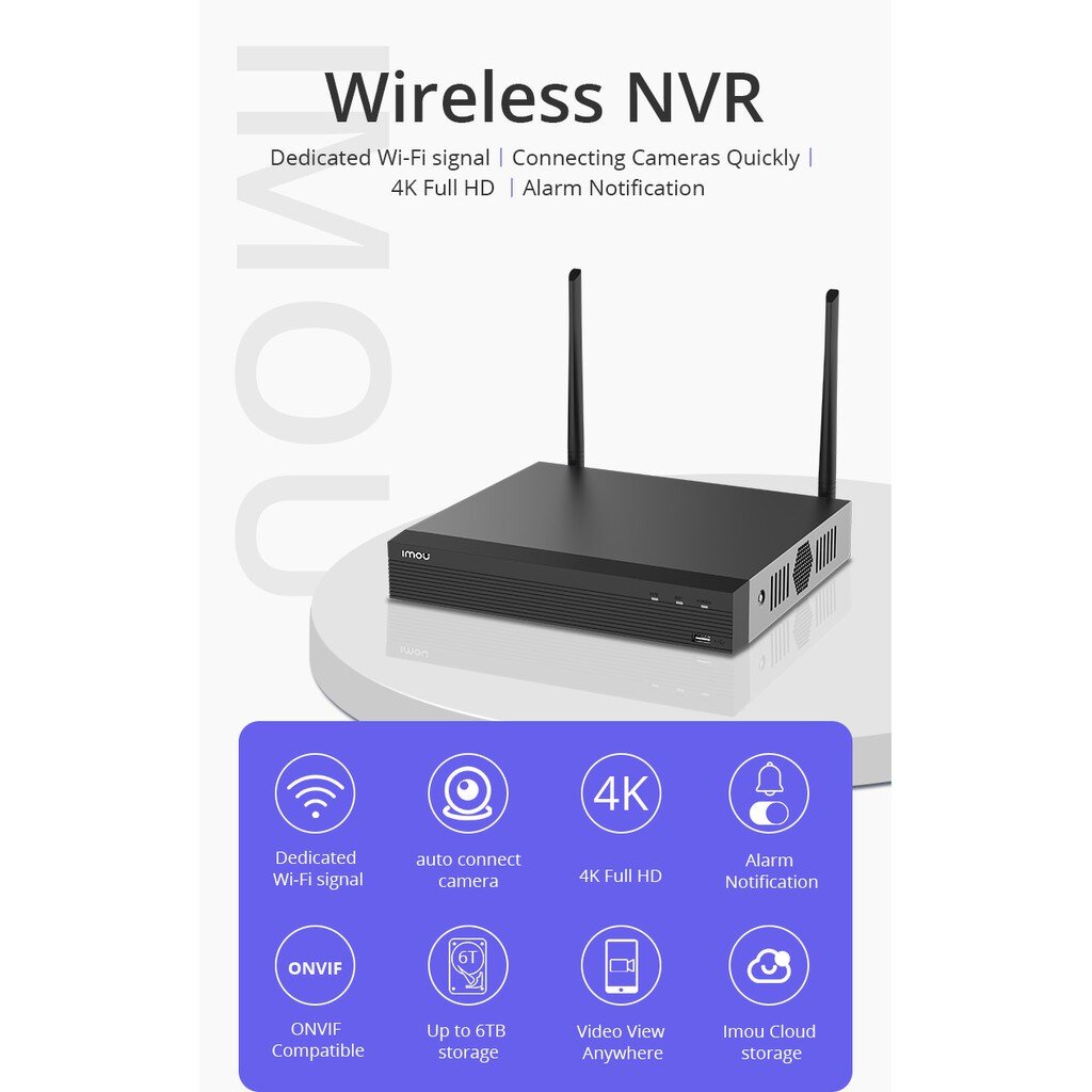 🛵มีส่งด่วน💨 IMOU WIFI KIT 4BULLET 2C + NVR1108HS-W-S2 ชุดเซ็ทกล้องวงจรปิด ประกัน 2 ปี
