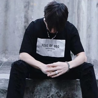 Fog FEAR OF GOD Season 6 เสื้อยืดคอกลม แขนสั้น ผ้าฝ้าย พิมพ์ลาย High Street ทรงหลวม สไตล์สตรีท อเมริกัน สําหรับคู่รัก