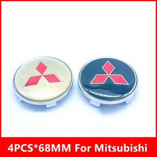 ฝาครอบดุมล้อรถยนต์ 56 มม. 65 มม. 68 มม. สําหรับ Mitsubishi 4 ชิ้น