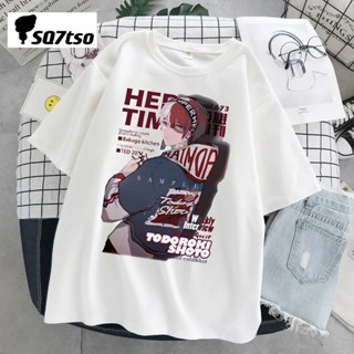 T-Shirt Oversized Print My hero academia Harajuku Gothic Summer anime Cartoon_04