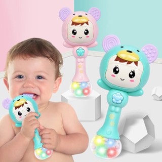 Aoda Teethers LED เรืองแสงของล่นเด็กเล็กค้อนทราย Soft Teether Development ของเล่นเด็กสำหรับทารกแรกเกิด ของเล่น