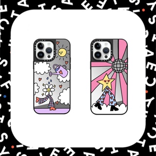 Casetify เคสโทรศัพท์ซิลิโคน แบบนิ่ม ลายดอกไม้ ดิสโก้ สําหรับ iPhone 11 12 13 14 Plus Pro Max