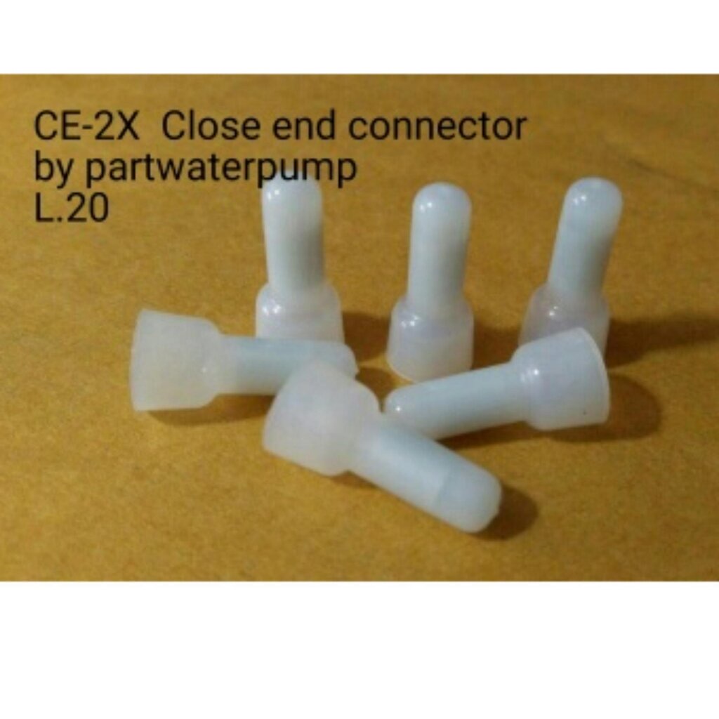 SOE หมวกย้ำสายไฟ CE-2 (สีขาวนม ถุงละ 100อัน) หางปลาย้ำสายไฟ (1.0-2.5 Sq.mm) Close End connector ชนิดทนความร้อนสูง