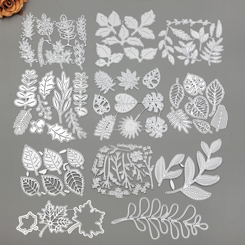 หลากหลายใบตัดโลหะตายกระดาษลายนูนลายฉลุสมุดการ์ดอวยพร DIY หัตถกรรม Die Cuts