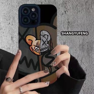 เคสป้องกันโทรศัพท์มือถือ แบบนิ่ม ลายหมี กันกระแทก สําหรับ Apple Iphone 11promax 7plus 8plus 11 12 13 14 14PROMAX 13 11 12 XR XS MAX