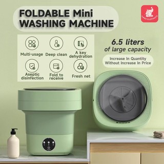 8 liters portable washing machine folding washing machine underwear special washing machine intelligent timing blue light sterilization washing machine baby children mini type out travel essential tools