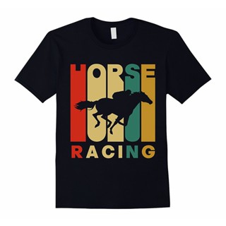 Cotton T Shirt Vintage Style Horse Racings Silhouette . SummerShort Sleeve Mens  New XS-3XL O-Neck TOP TEE_02