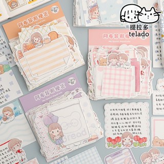 Telado 1 แพ็ค100 แผ่น โน้ตการ์ตูนสาวน่ารัก กระดาษโน้ตสร้างสรรค์ JayShopi