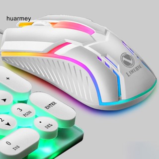 Huarmey เมาส์เกมมิ่ง USB น้ําหนักเบา กันลื่น สําหรับคอมพิวเตอร์ตั้งโต๊ะ