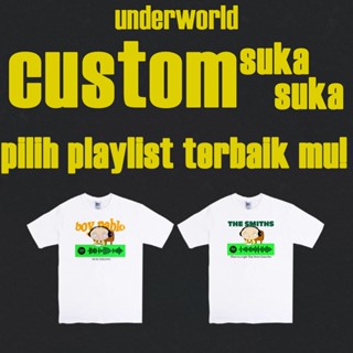 oversize T-shirt เสื้อยืด พิมพ์ลาย Spotify Playlist สินค้าโดย Underworld S-5XL