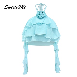 Sweeticme เสื้อกั๊กแขนกุดลําลอง เข้ารูป สีพื้น แฟชั่นสําหรับผู้หญิง 2023