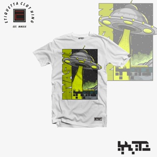 (พร้อมส่ง  ) เสื้อยืด Xtraterrestrial - Alien Shirt - ETQT - Invasion อะนิเมะการ์ตูนรูปแบบ Unisex เสื้อยืดคอกลม_01