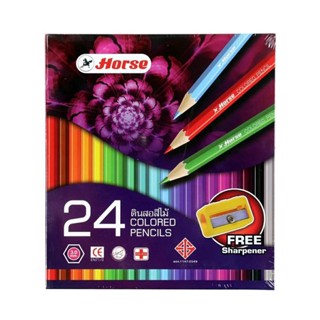 HOMEHAP ตราม้า สีไม้ยาว 24 สี รุ่น H-2080 สีไม้ สี