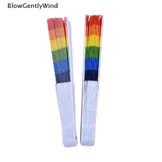 Blowgentlywind พัดมือถือ พับได้ กันฝน สําหรับตกแต่งงานศิลปะ 1 ชิ้น BGW