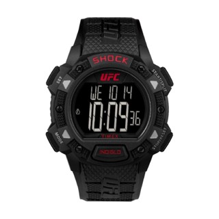 Timex TW4B27400 UFC CORE SHOCK นาฬิกาข้อมือผู้ชาย สายเรซิ่น สีดำ หน้าปัด 45 มม.