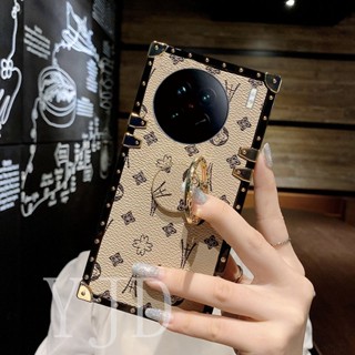 เคสโทรศัพท์มือถือ ทรงสี่เหลี่ยม กันกระแทก ลายดอกไม้ ประดับเพชร สําหรับ Vivo X90 Pro