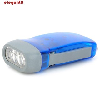 Elegant ไฟฉาย LED แบบมือกด ใช้แบตเตอรี่ สีฟ้า สําหรับตั้งแคมป์ เดินป่า