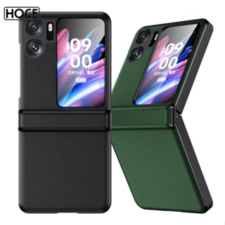 Hoce 3in1 เคสโทรศัพท์หนัง ฝาพับ พร้อมฟิล์มกระจก หรูหรา สําหรับ OPPO Find N2 Flip 5G FindN2flip