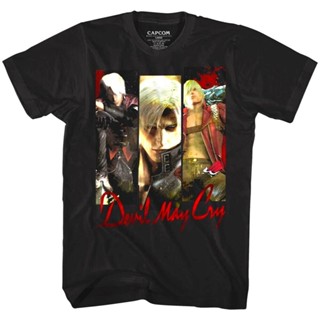 Devil May Cry 5 Hero Trio Mens T Shirt Dante Nero Vergil DMC Characters Capcom 100% Cotton_02