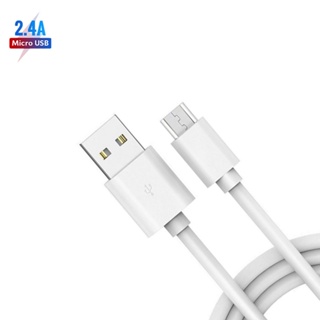 สายชาร์จ Micro USB 1 เมตร 1.5 เมตร 2 เมตร 3 เมตร สําหรับ Samsung Galaxy S7 Edge S6 S5 S4 2.4A A02 A3 J2 J5prime J7 Pro M01