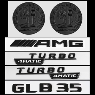 BENZ car logo GLB200 GLB250 GLB35 letter silver logo AMG car rear tail sticker 4MATIC black sticker