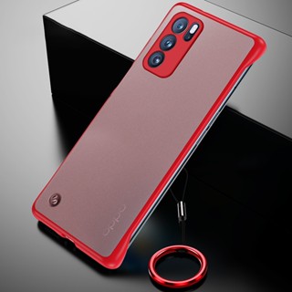 เคสโทรศัพท์มือถือ PC นิ่ม ผิวด้าน ไร้กรอบ บางพิเศษ สําหรับ OPPO Reno9 Reno8 Reno7 Reno6 Reno5 Pro Plus SE