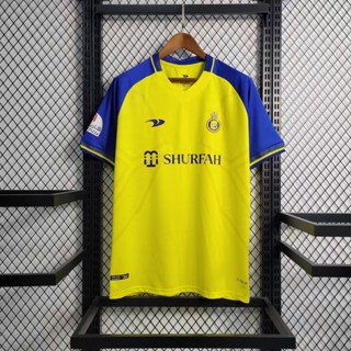 เสื้อกีฬาแขนสั้น ลายทีมชาติฟุตบอล Al-Nassr FC 22-23 ชุดเหย้า ไซซ์ S-2XL