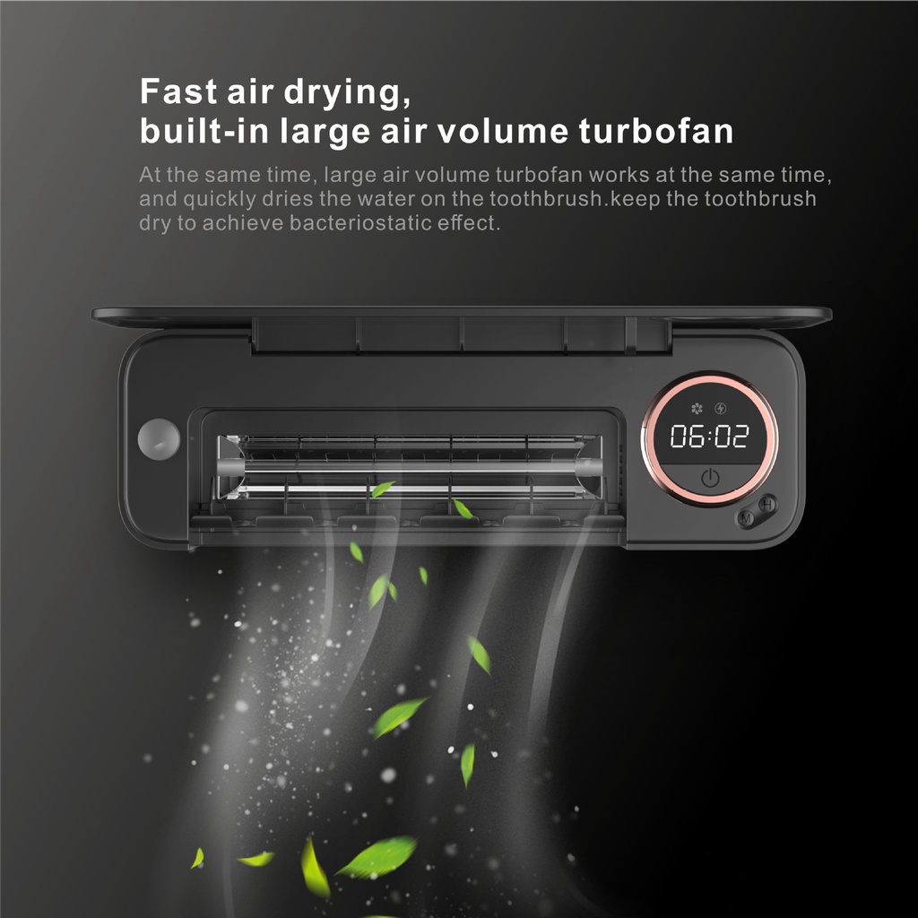 ผู้ถือแปรงฟัน น้ํายาฆ่าเชื้อ ยูวี แปรงสีฟัน น้ํายาฆ่าเชื้อ อุปกรณ์ยาสีฟัน แปรงสีฟันแบบพกพาฆ่าเชื้อ ที่ใส่แปรงสีฟันไฟฟ้าแบบพกพา - รูปที่ 6
