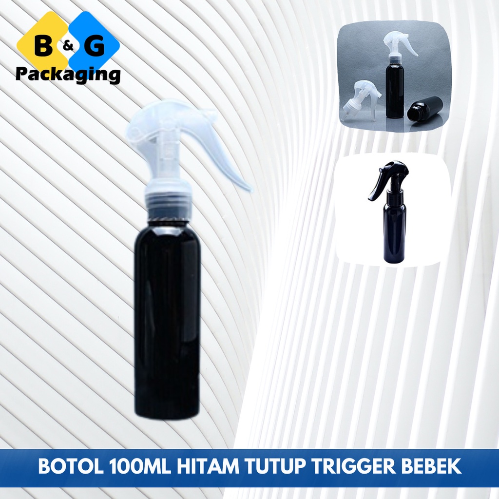 100ML สีดํา TRIGGER DUCK BOTTLE CLEAR WHITE สีดํา / 100ML TRIGGER ขวดพลาสติก REFILLABLE CONTAINER
