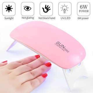 เครื่องเป่ายาทาเล็บ มีไฟ Led แบบพกพา สําหรับตกแต่งเล็บ