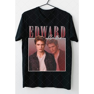 oversize T-shirt เสื้อยืดคอกลม ผ้าฝ้าย พิมพ์ลาย Edward Cullen Robbert Pattinson Twilight แฟชั่นคลาสสิก สไตล์วินเทจ สําหร