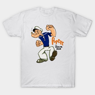 เสื้อยืดโอเวอร์ไซส์Gildan เสื้อท็อปส์ ลาย Popeye Sailor สําหรับผู้ชาย และผู้หญิงS-3XL_02