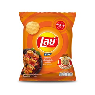 เลย์ร็อคเอ็กซ์ตร้าบาร์บีคิว LAYS 112 กรัมROCK EXTRA BBQ112G.