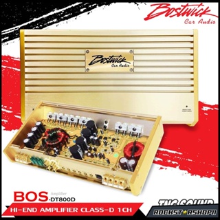 Bostwick รุ่นBOS-DT800D พาเวอร์แอมป์ Class D แอมป์ติดรถยนต์ขับซับ แอมป์คลาสดี 1แชนเนล .กำลังขับสูงสุด 800 Watts ขนาดเล็ก