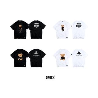 การออกแบบเฉพาะ แขนสั้น DRACK เสื้อยืดสกรีนลาย COLLECTION RICH BEAR / TEDDY GAME_01