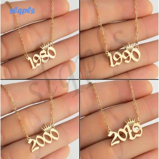 สร้อยคอสเตนเลส 1990-2021 พร้อมจี้รูปใบหน้า สร้างสรรค์ ของขวัญวันเกิด สําหรับผู้ชาย และผู้หญิง