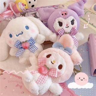 ของเล่นตุ๊กตา ผ้าฝ้าย PP รูปการ์ตูน Kuromi Plushie Sanrio Hello kitty Melody Cinnamoroll น่ารัก สําหรับตกแต่งบ้าน