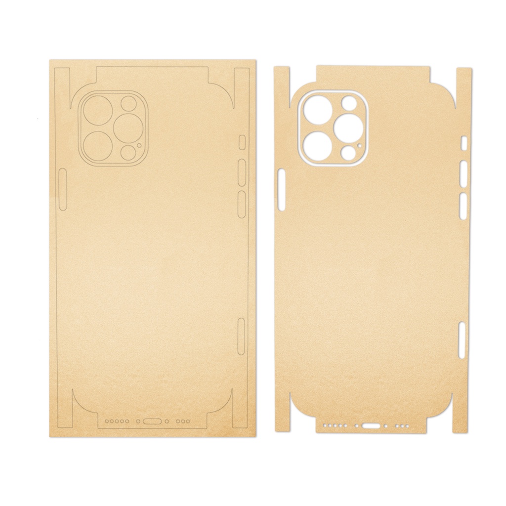 แชมเปญสีทองโลโก้ Cutout Anti-Scratch สติกเกอร์ผิวใช้งานร่วมกับ iPhone 7 8 Plus X XR 11 12 13 14 15 16 Pro Max Mini