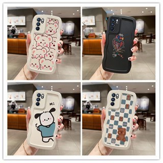 เคส oppo reno 6 5g เคสนิ่ม ลายการ์ตูนคลื่น สําหรับ oppo reno6 5g