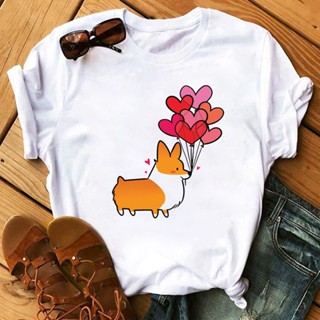 Funny Corgi Pocket Printed Women T Shirts Harajuku Kawaii Graphic Tees Shirt Women Cute Funny Women Tshirts Tops_04