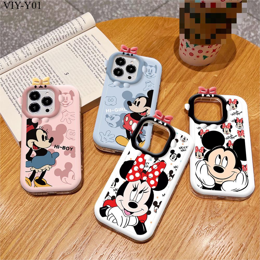 VIVO Y01 Y01A Y02 Y02A Y02T Y16 Y21 Y21S Y21T Y21A Y27 Y72 Y52 Y75 Y78 Y36 Y55 Y22 Y22S 4G 5G เคสวีโว่ สำหรับ Case Cartoon Couple Mouse เคสโทรศัพท์ Little Monster Shockproof