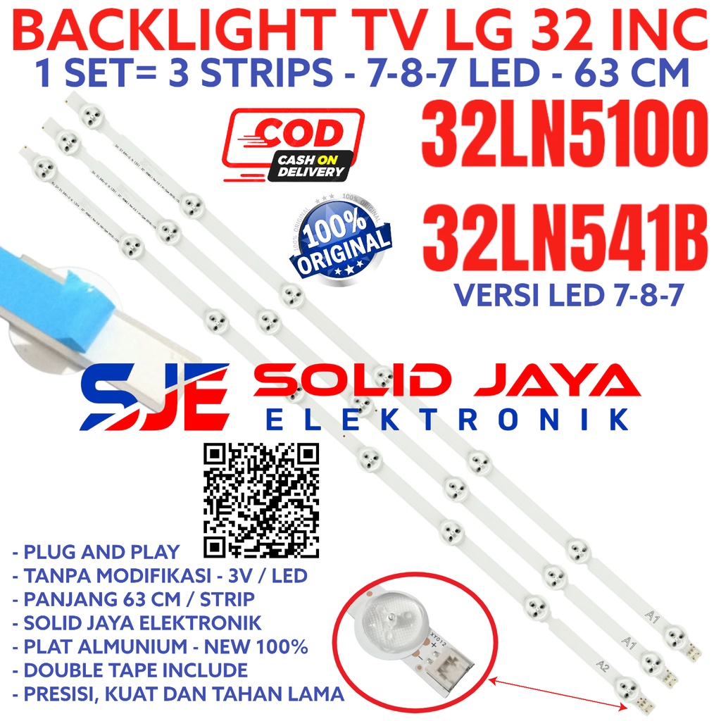 ไฟแบ็คไลท์ LED TV LG 32INC 32LN541 32LN5100 32LN B Lamp BL 3V 32LN541B 32LN 7-8-7 Button LED Convex Lens 3V 3V VOLT 787 Lamp LG 32INC INCH