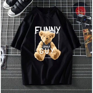 T SHIRT TEDDY BEAR FUNNY LITTLE GUY TSHIRT WOMEN MEN 100% COTTON BAJU T SHIRT PEREMPUAN LELAKI LENGAN PENDEK KOREAN_02