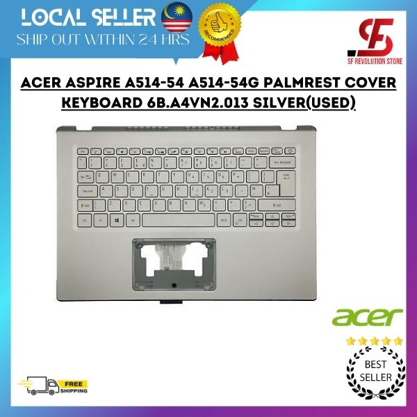 Acer Travelmate P215-52 Palmrest Cover Keyboard UK สีฟ้า/ดํา 6B.HG2N7.031(USED)
